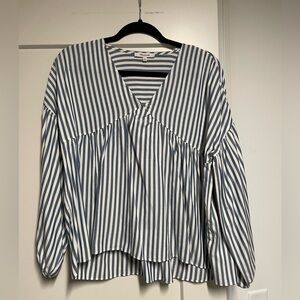 Madewell Striped Balloon Sleeve Top